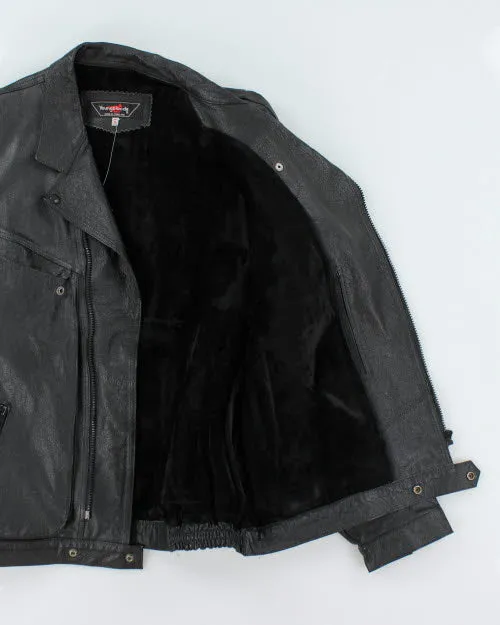 Vintage 90's Young Bloods Leather Biker Jacket - L sold by Rokit product image thumbnail 5