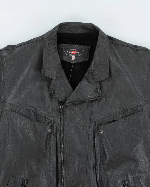 Vintage 90's Young Bloods Leather Biker Jacket - L sold by Rokit product image thumbnail 3