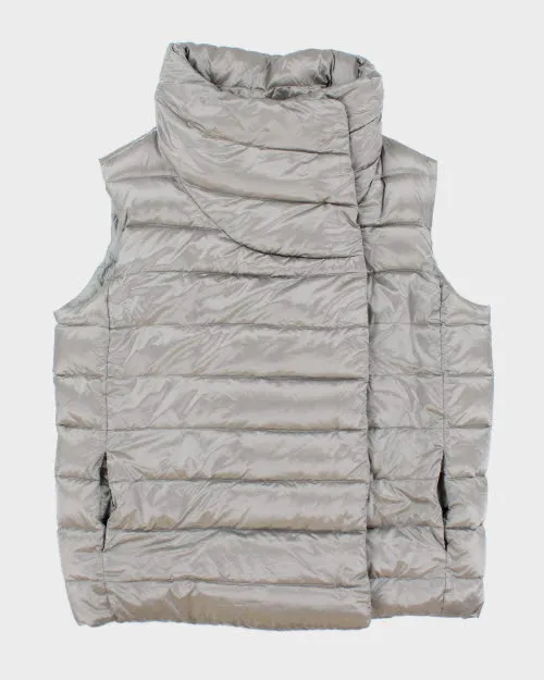 Ralph Lauren Silver Puffer Bodywarmer - L sold by Rokit