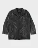 Vintage 90's Double Breasted Button Up Leather Jacket - L sold by Rokit