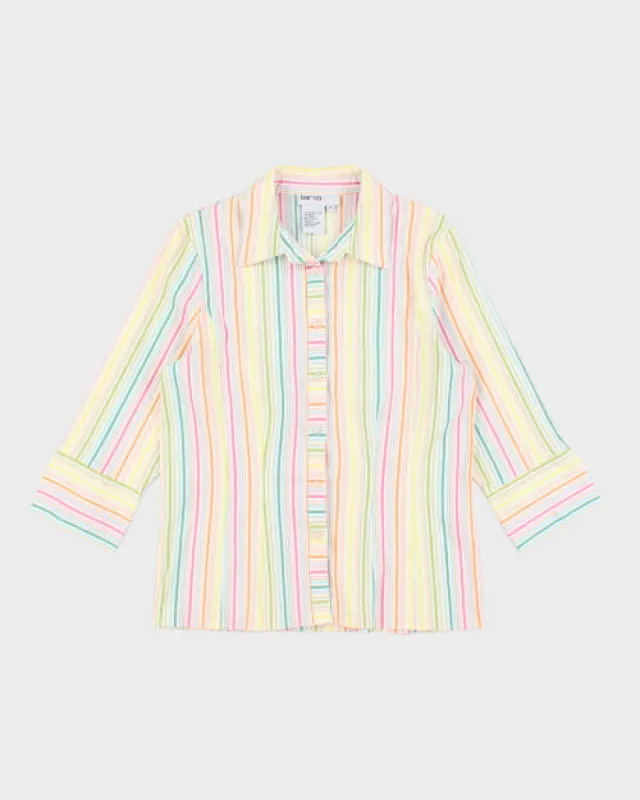 Y2k 00s Lana Lee Stripe Shirt - S sold by Rokit