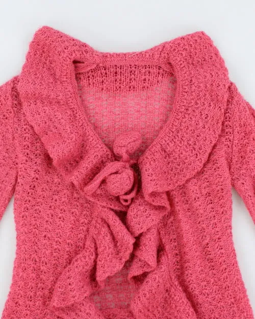 Y2k 00s Pink Knit Cardigan - S sold by Rokit product image thumbnail 3