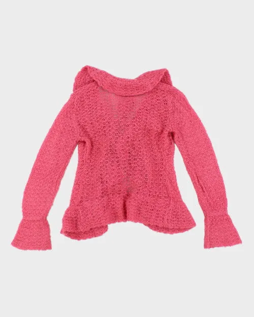 Y2k 00s Pink Knit Cardigan - S sold by Rokit product image thumbnail 2