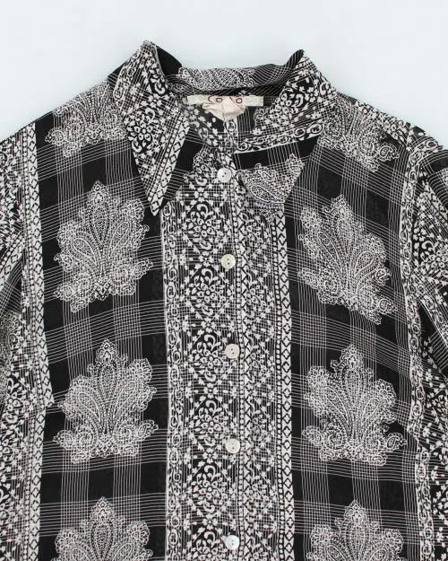Y2k 00s Como Pattern Sheer Shirt - M sold by Rokit product image thumbnail 3