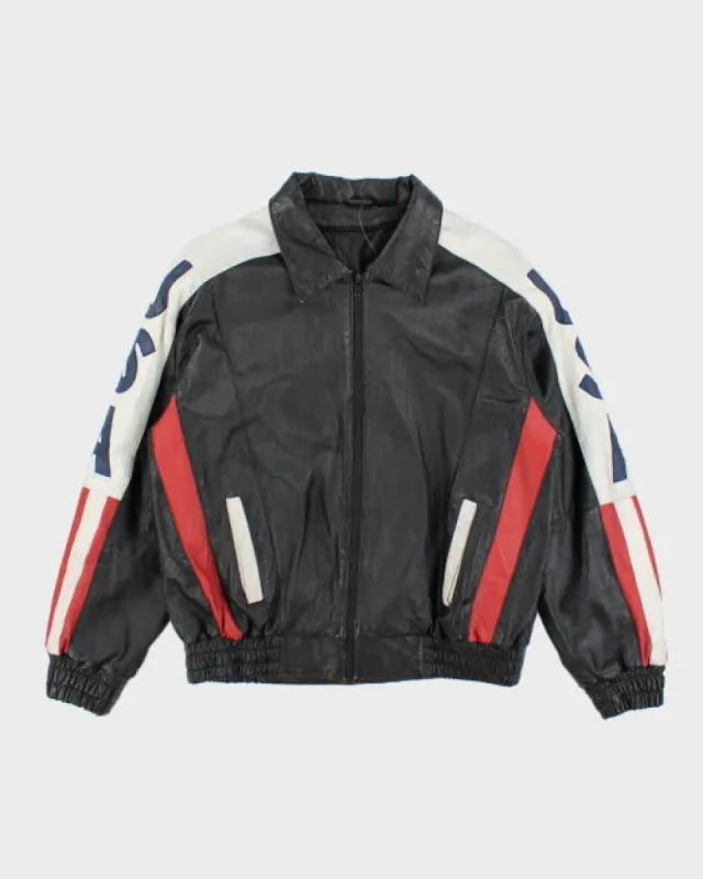 Vintage 90's Oversized USA Leather Jacket - L sold by Rokit