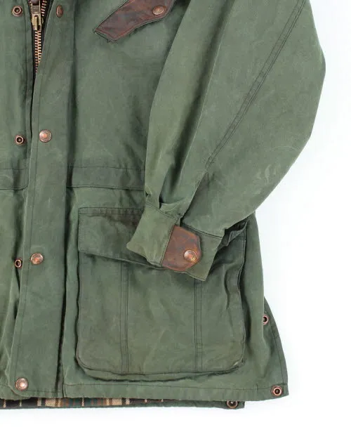 Vintage 90's Waxed Collared Hunting Jacket - M sold by Rokit product image thumbnail 4