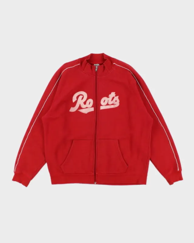 Vintage ROOTS Centre Logo Full Zip Sweatshirt - XL sold by Rokit