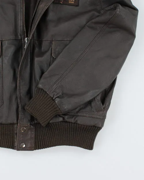 Vintage 2000's Leather Bomber Jacket - M sold by Rokit product image thumbnail 4