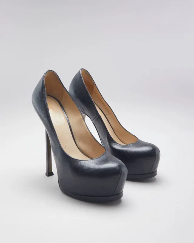 Vintage Yves Saint Laurent Round Toe Platform Heels - UK 3.5 sold by Rokit