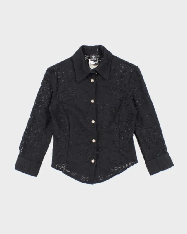 Versace Lace Sheer Shirt - S sold by Rokit