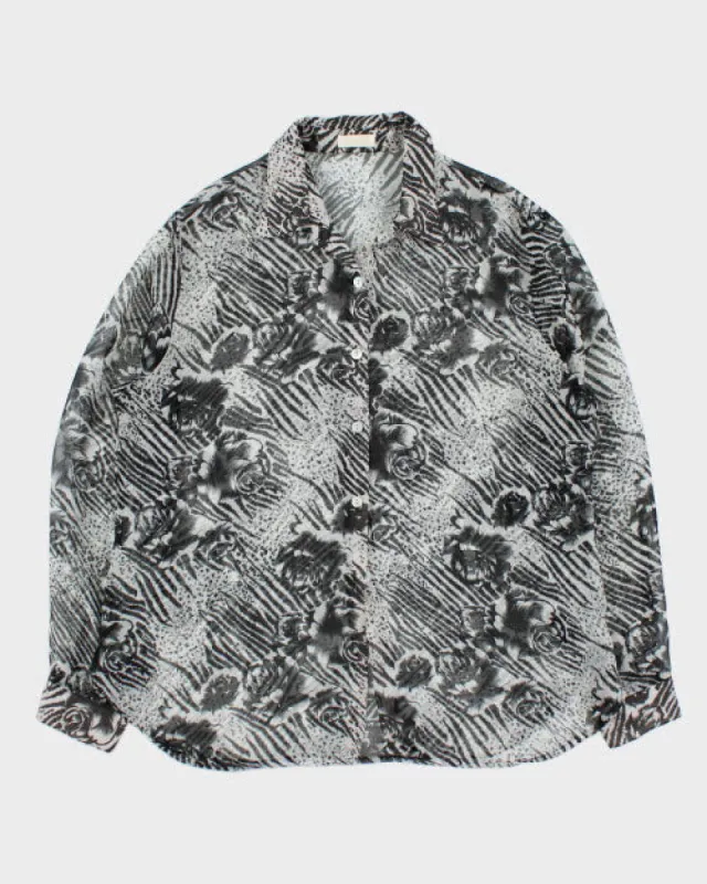 Y2k 00s Caviar Mesh Blouse - L sold by Rokit