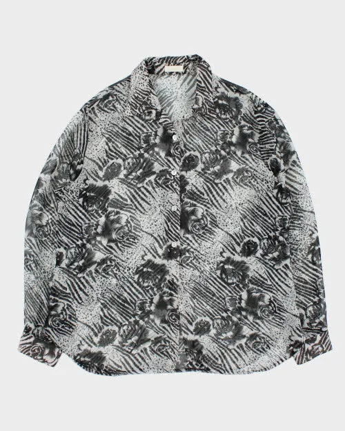 Y2k 00s Caviar Mesh Blouse - L sold by Rokit