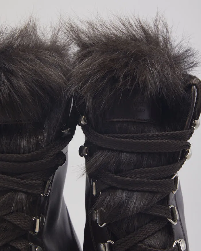 Giamito Rossi Lace-up Furry Boots - UK4 sold by Rokit product image thumbnail 5