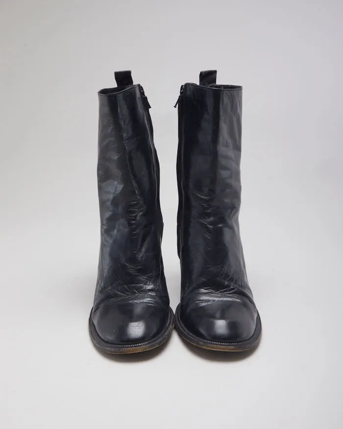 Black Leather Heeled Boots - UK5.5 sold by Rokit product image thumbnail 3