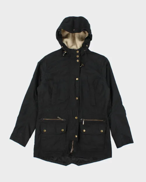 Barbour Black Hooded Jacket - M sold by Rokit