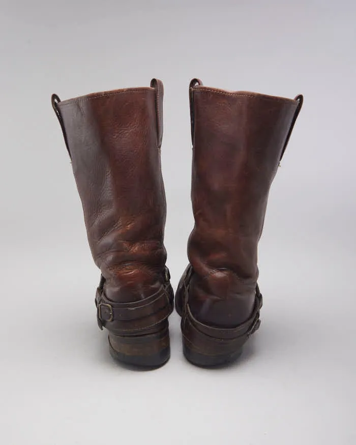 Vintage Frye Brown Biker Boots - UK9 sold by Rokit product image thumbnail 4