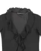 Y2k 00s To The Max! Mesh Ruffle Top - XS sold by Rokit