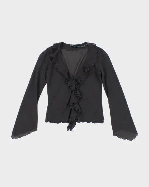 Y2k 00s To The Max! Mesh Ruffle Top - XS sold by Rokit