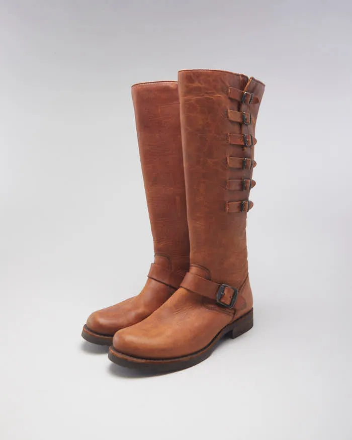 Vintage 90's Frye Multi Straps Leather Boots - UK 6.5 sold by Rokit product image thumbnail 4