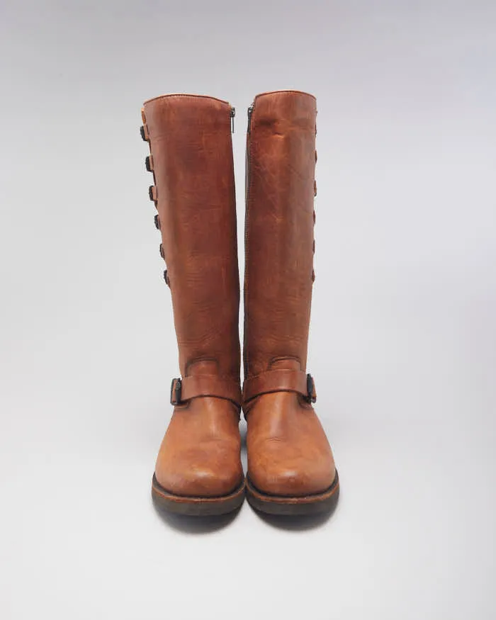 Vintage 90's Frye Multi Straps Leather Boots - UK 6.5 sold by Rokit product image thumbnail 3