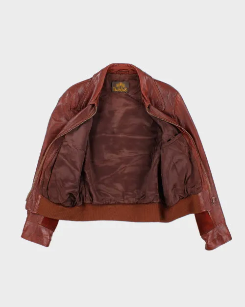 Vintage 70's Panelled Leather Zip Up Jacket - M sold by Rokit product image thumbnail 5