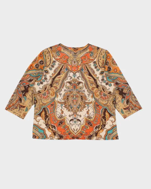 Y2k 00s Paisley Pattern Mesh Top - L sold by Rokit product image thumbnail 2