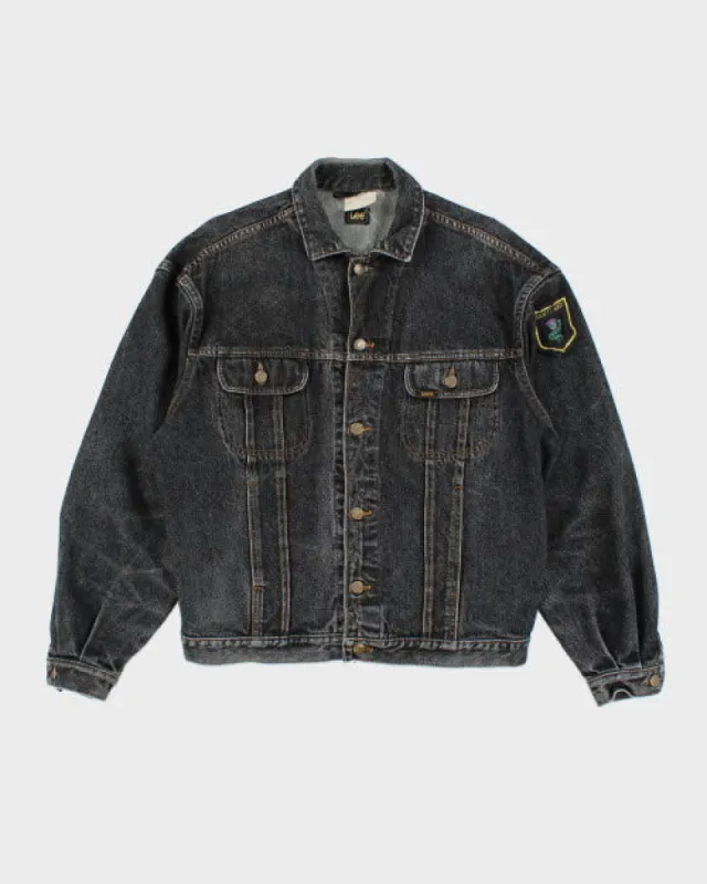 Vintage 90's Wrangler Dark Grey Wash Denim Jacket - M sold by Rokit