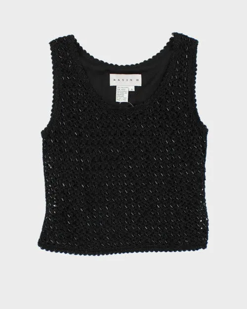 Y2k 00s Basix Sequin Crochet Cami - S sold by Rokit