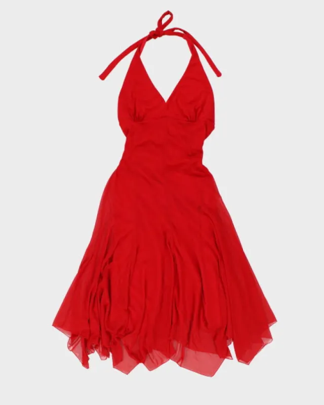Y2k 00s Le Chateau Halter Dress - M sold by Rokit