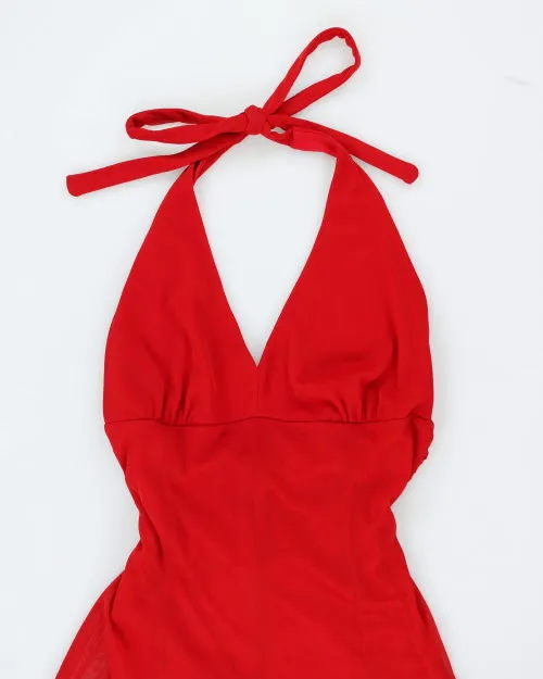 Y2k 00s Le Chateau Halter Dress - M sold by Rokit product image thumbnail 4