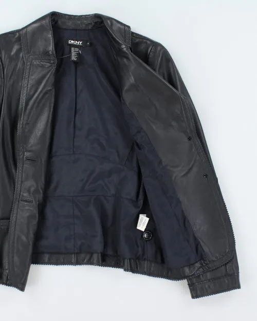 Vintage Y2K DKNY Leather Double Breasted Blazer - XS sold by Rokit product image thumbnail 4