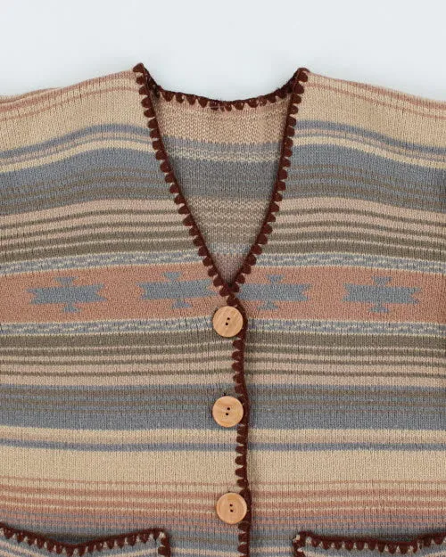 Vintage Stripe Knit Cardigan - L sold by Rokit product image thumbnail 3