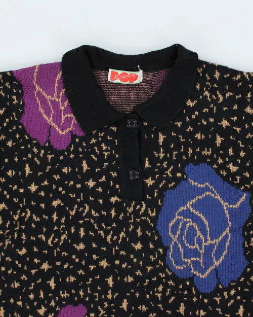 Vintage POP Quarter Button Knit Jumper - M sold by Rokit product image thumbnail 3