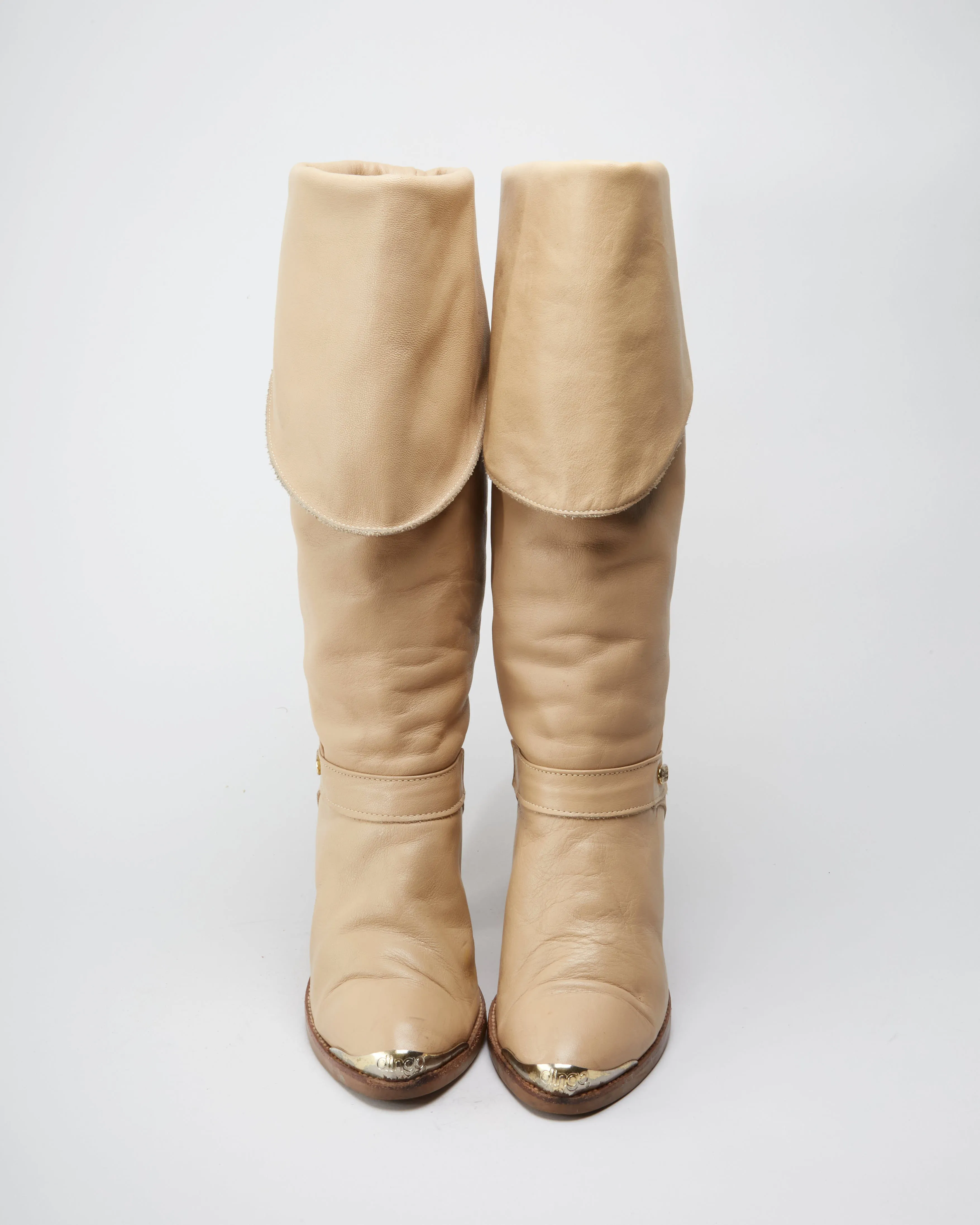 Dingo Beige Heeled Cowboy Boots - UK 3 sold by Rokit product image thumbnail 3