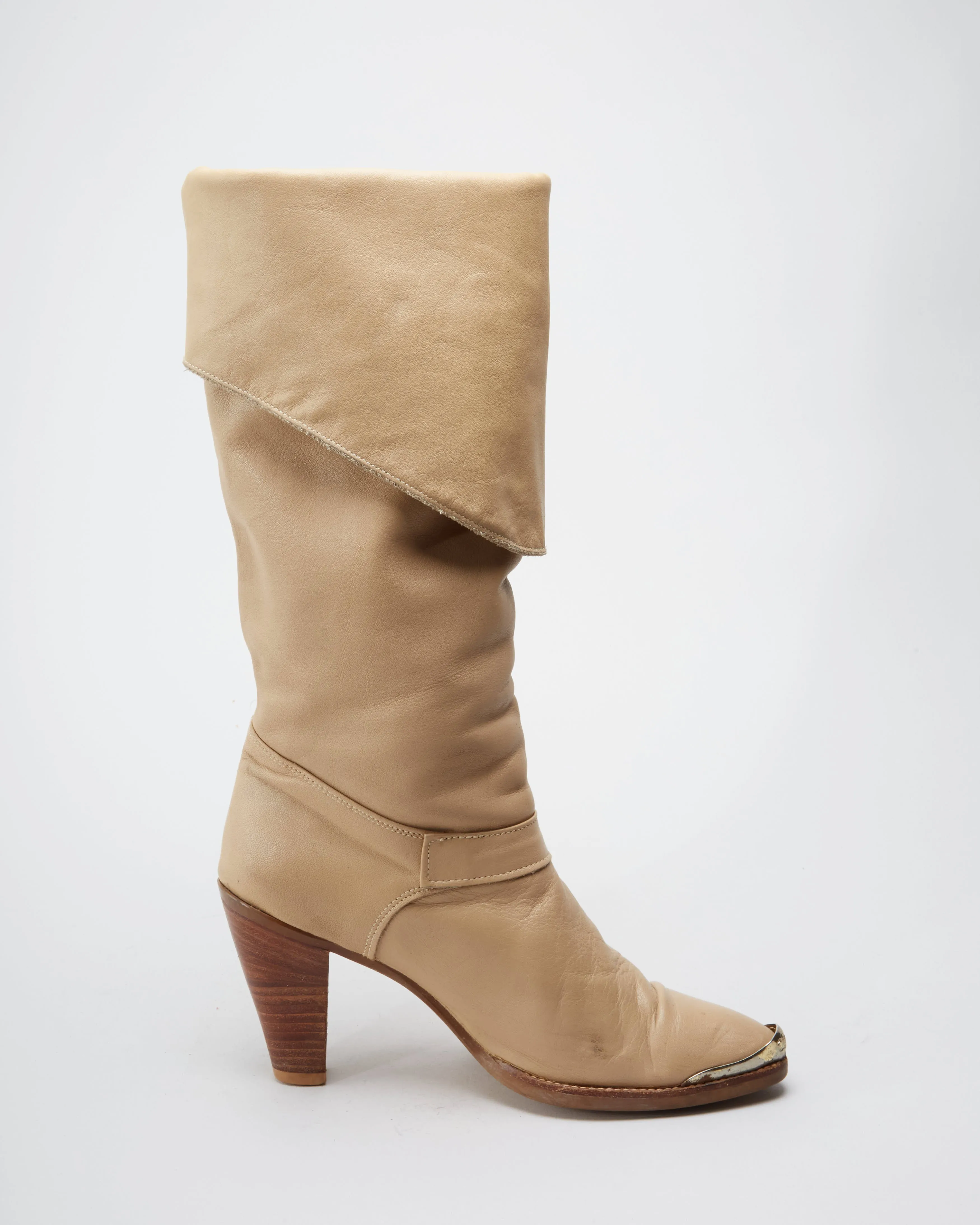 Dingo Beige Heeled Cowboy Boots - UK 3 sold by Rokit product image thumbnail 2