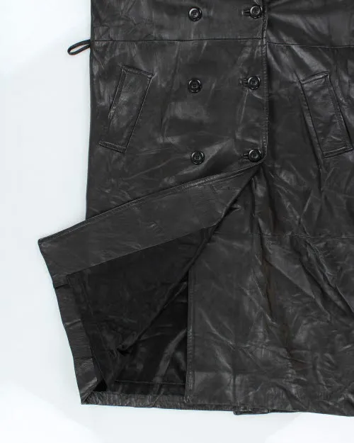 Vintage 90's Danier Oversized Heavyweight Leather Overcoat - M sold by Rokit product image thumbnail 4