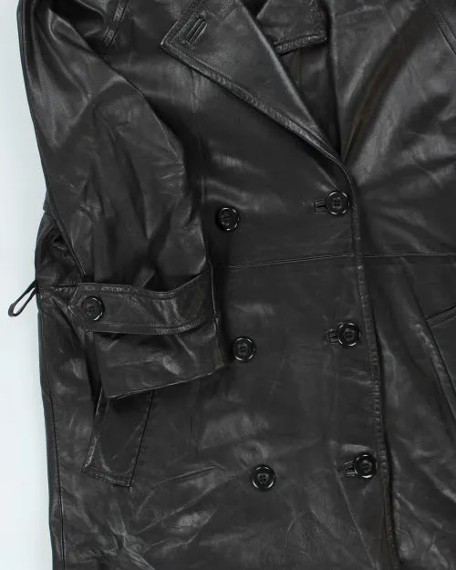 Vintage 90's Danier Oversized Heavyweight Leather Overcoat - M sold by Rokit product image thumbnail 5