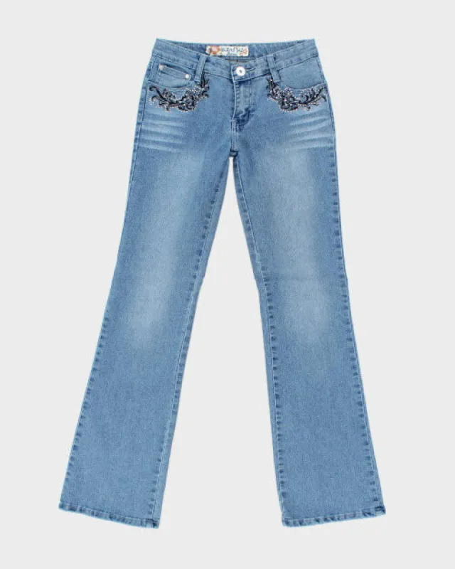 Y2k 00s Rhinestone Jeans - W28 L31 sold by Rokit