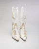 White Stiletto Cowboy Boots - UK3 sold by Rokit