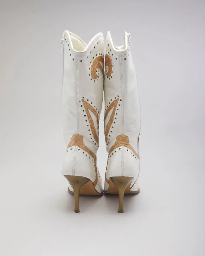 White Stiletto Cowboy Boots - UK3 sold by Rokit product image thumbnail 4