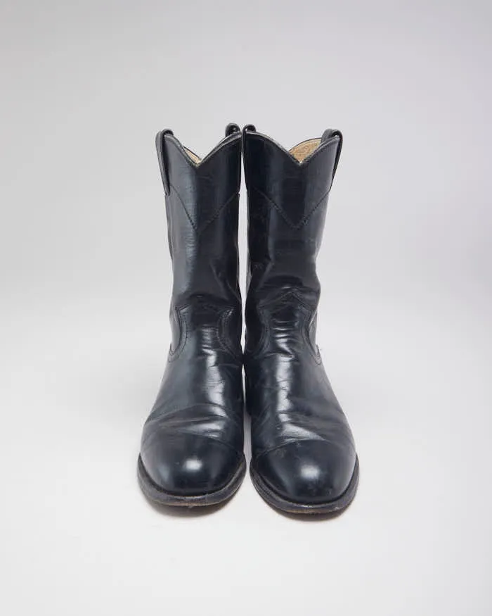 Justin Black Leather Cowboy Boots - UK4.5 sold by Rokit product image thumbnail 3