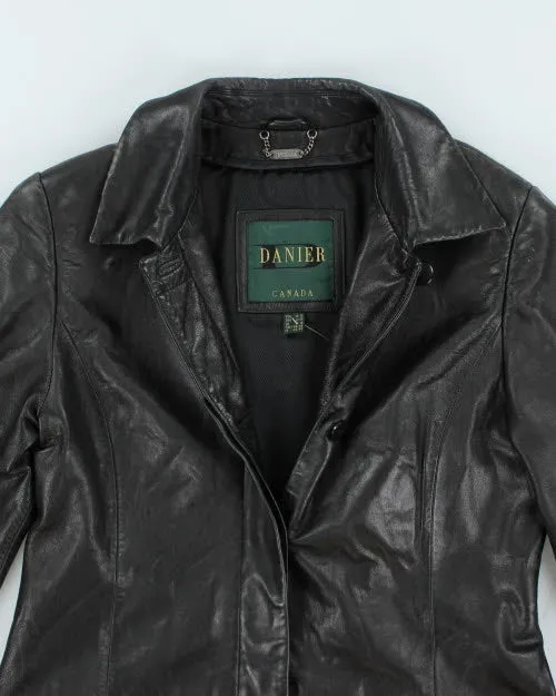 Vintage 90's Danier Leather Button Up Jacket - M sold by Rokit product image thumbnail 3