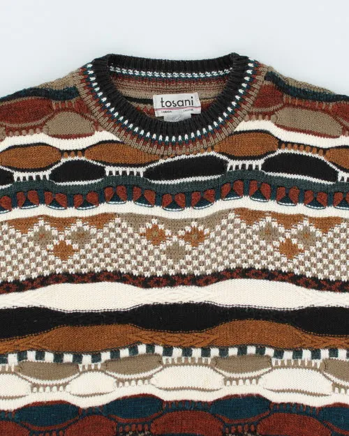Vintage 90's Tossani Patterned Knit Jumper - L sold by Rokit product image thumbnail 3