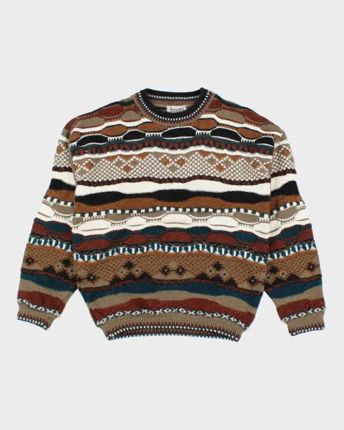 Vintage 90's Tossani Patterned Knit Jumper - L sold by Rokit