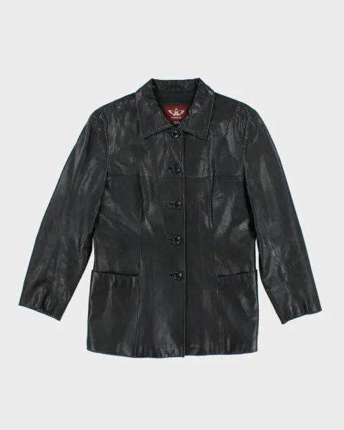 Vintage Y2K Button Up Leather Jacket - XL sold by Rokit