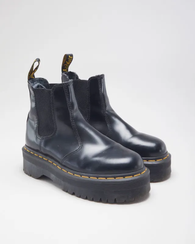 Dr Martens Patent Leather Chelsea Chunky Boots - UK 4 sold by Rokit