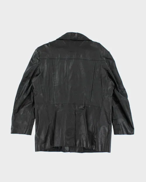 Vintage 90's Heavyweight Button Up Leather Jacket - M sold by Rokit product image thumbnail 2