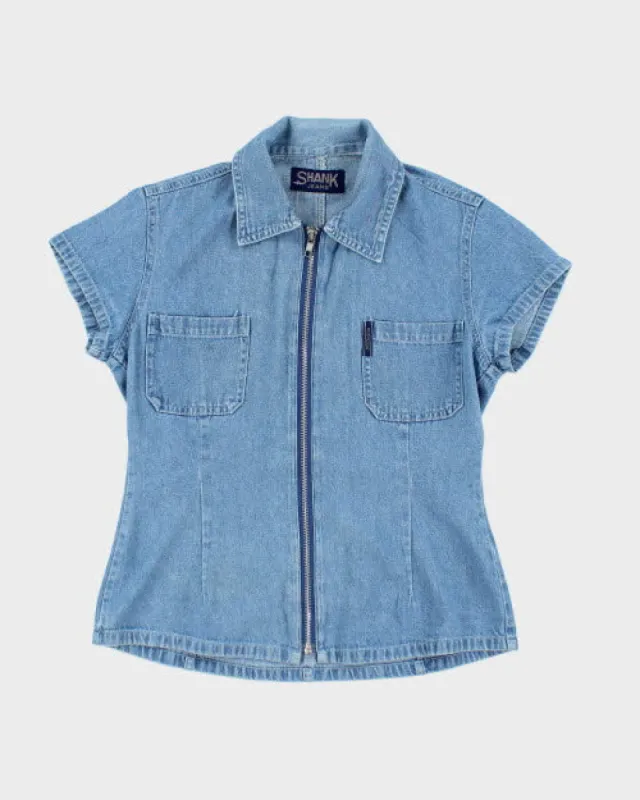 Vintage 90s Shank Jeans Denim Blouse - S sold by Rokit
