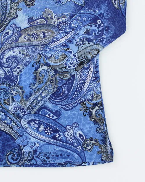 Y2k 00s Paisley Pattern Mesh Top - L sold by Rokit product image thumbnail 4