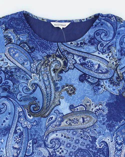 Y2k 00s Paisley Pattern Mesh Top - L sold by Rokit product image thumbnail 3